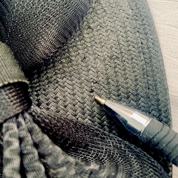 Vintage Black Tilt Hat OS 50s 60s Sonni San Francisco Dior Derby Beetlejuice - Picture 16 of 16